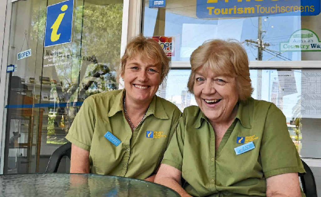 Warwick Visitor Information Centre supervisor Charee Aspinall and volunteer tourism ambassador Jean Frankland have helped the centre reach the finals at the Queensland Tourism Awards. 